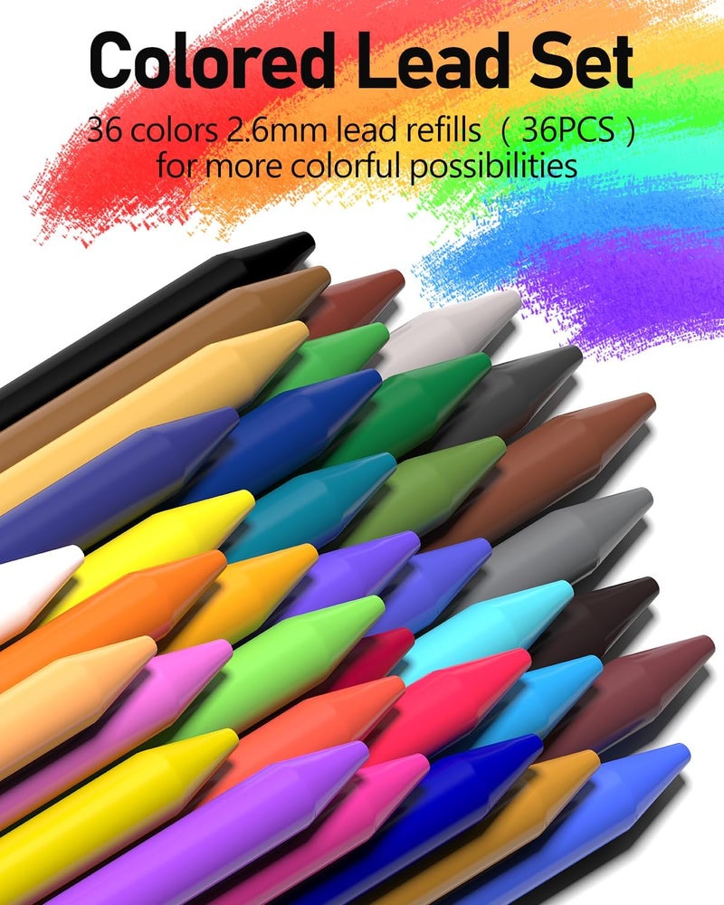 Four Candies 2.6MM Color Lead, Mechanical Colored Pencils Leads, 36 Color Pencils Refills, Assorted Colored Leads 72 PCS - Image 4
